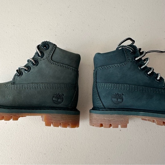 NEW Timberland Insulated Hard Bottom Baby Boots Dark Green Boys 4 - Picture 4 of 8